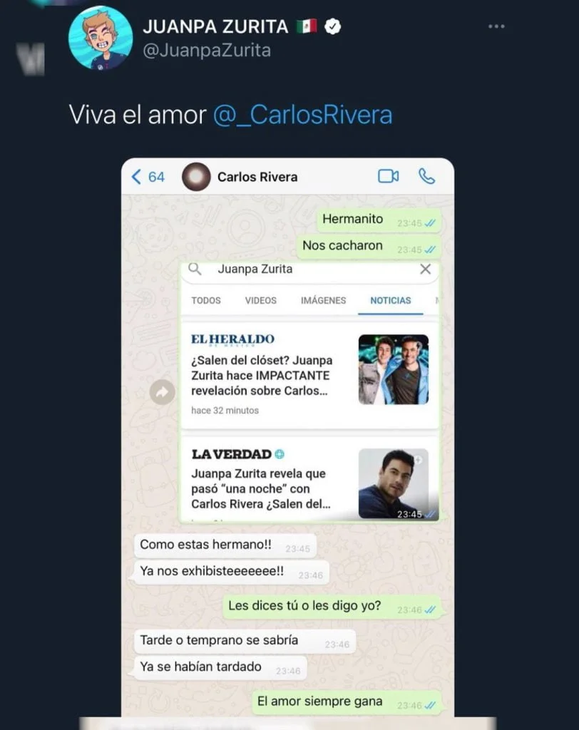 El influencer Juanpa Zurita y el cantante Carlos Rivera reaccionaron a los rumores que lo envuelven en un posible romance - Roger Swidorowicz 1 image0 31